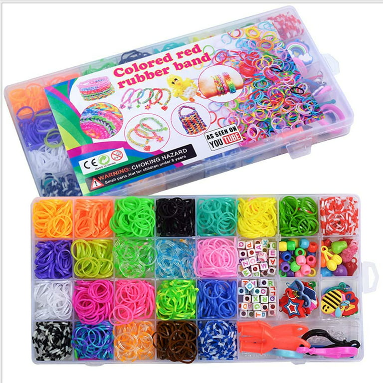 Elastic Rubber Bands DIY Tool Set Colorful Weave Machine Bracelet  Handicraft Kit Girl Gift Kids Toys for Children 7 8 10 Years