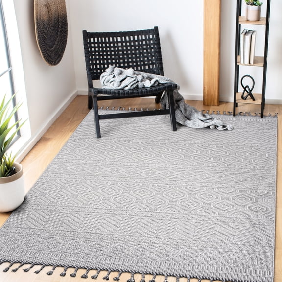 Loom & White Geometric 4x6 Area Rug - Non-shedding, Long-lasting, For All Rooms Stain-, Dormitories