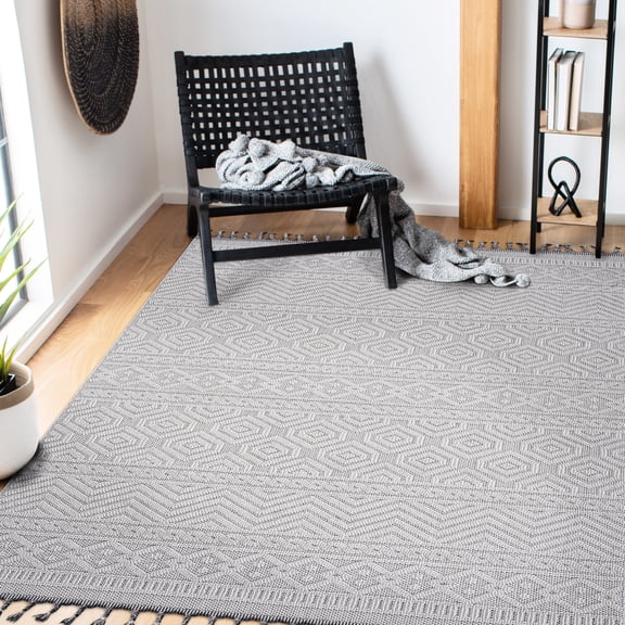 Loom & White Geometric Area Rug 6x9 - Stain , Non-shedding, Pet-, For Entryway, Home Decor, Stress- Cleaning In Safe , Bedroom, Seamless