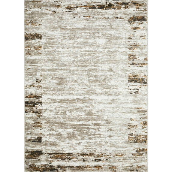 Loomaknoti Alanzo Albah 6' x 9' Abstract Indoor Area Rug , Beige/Cream