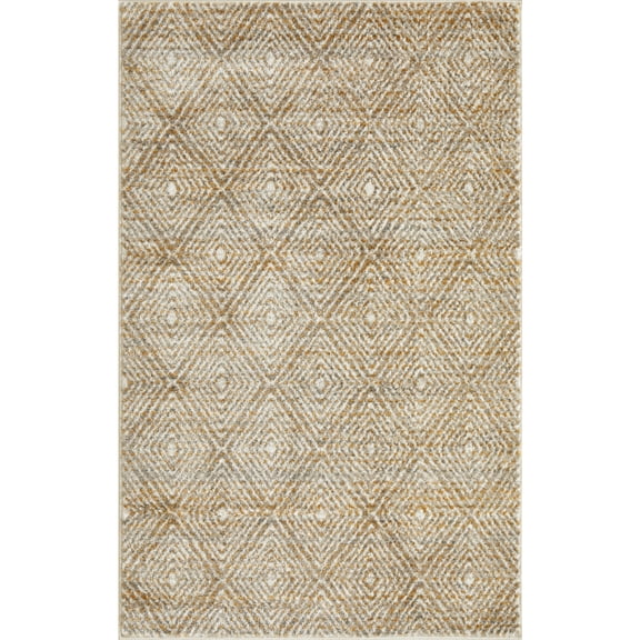 Loomaknoti Alanzo Alburnt 3' x 5' Beige Geometric Indoor Accent Rug