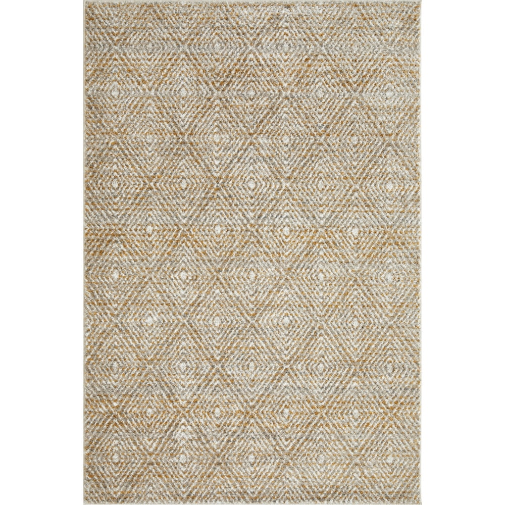 Loomaknoti Alanzo Alburnt 4' x 6' Geometric Indoor Area Rug , Beige/Cream