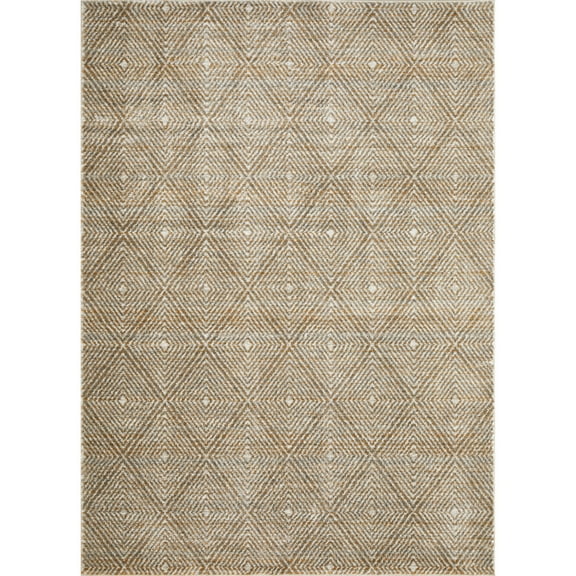 Loomaknoti Alanzo Alburnt 9' x 12' Geometric Indoor Area Rug , Beige/Cream