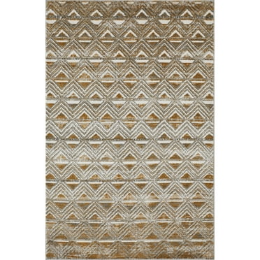 Loomaknoti Alanzo Alemza 5' x 7' Geometric Indoor Area Rug , Beige/Cream