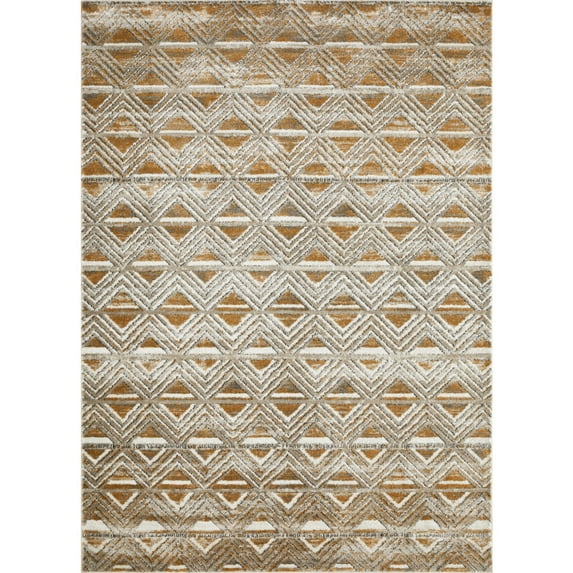 Loomaknoti Alanzo Alemza 9' x 12' Geometric Indoor Area Rug , Beige/Cream
