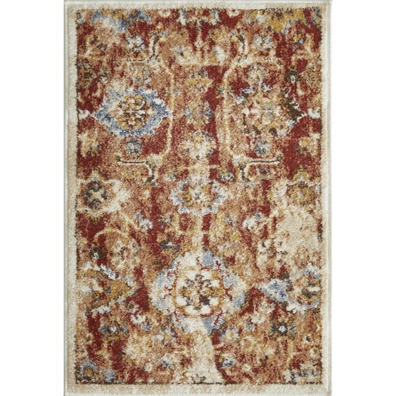 Loomaknoti Alsbrooke Amibell 2' x 3' Orange/Red Tribal Indoor Runner Rug
