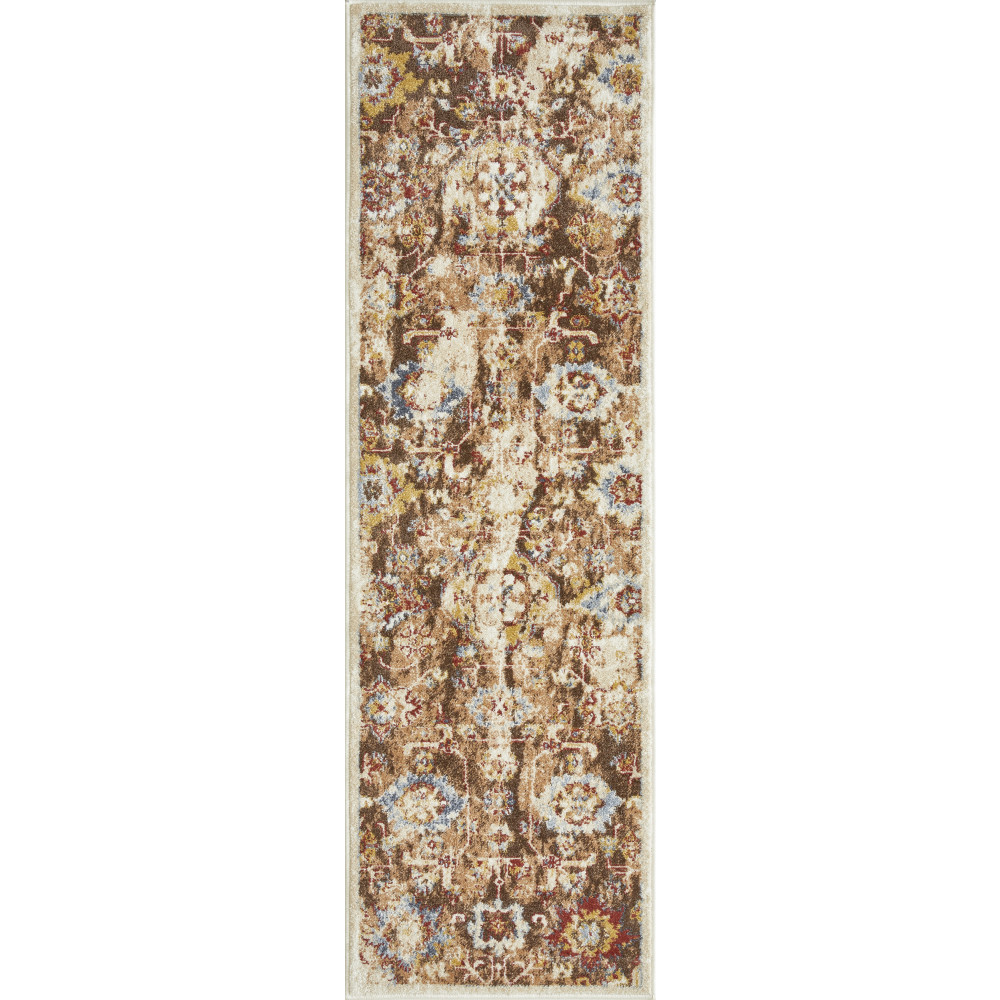 Loomaknoti Alsbrooke Amibell 2' x 7' Brown/Red Tribal Indoor Runner Rug