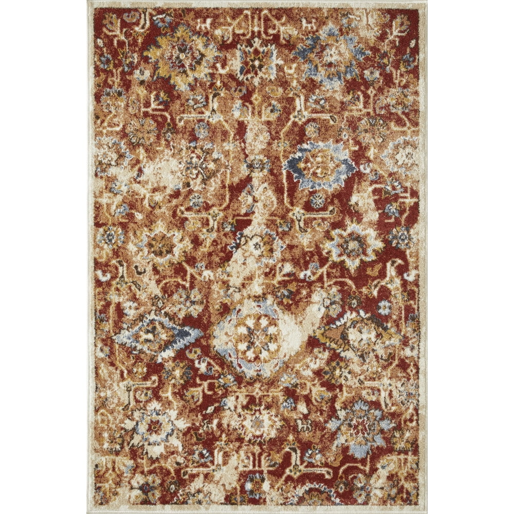 Loomaknoti Alsbrooke Amibell 4' x 6' Red Persian Indoor Area Rug