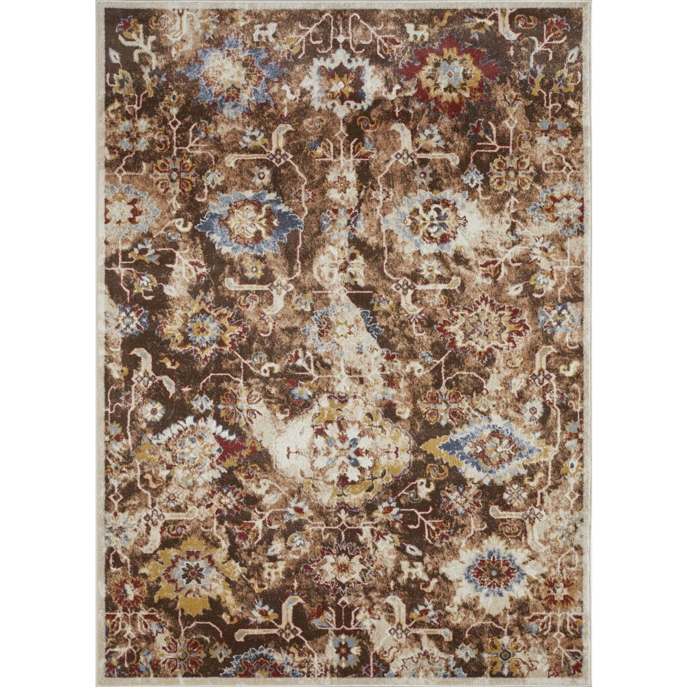 Loomaknoti Alsbrooke Amibell 9' x 12' Brown/Red Tribal Indoor Polypropylene Area Rug