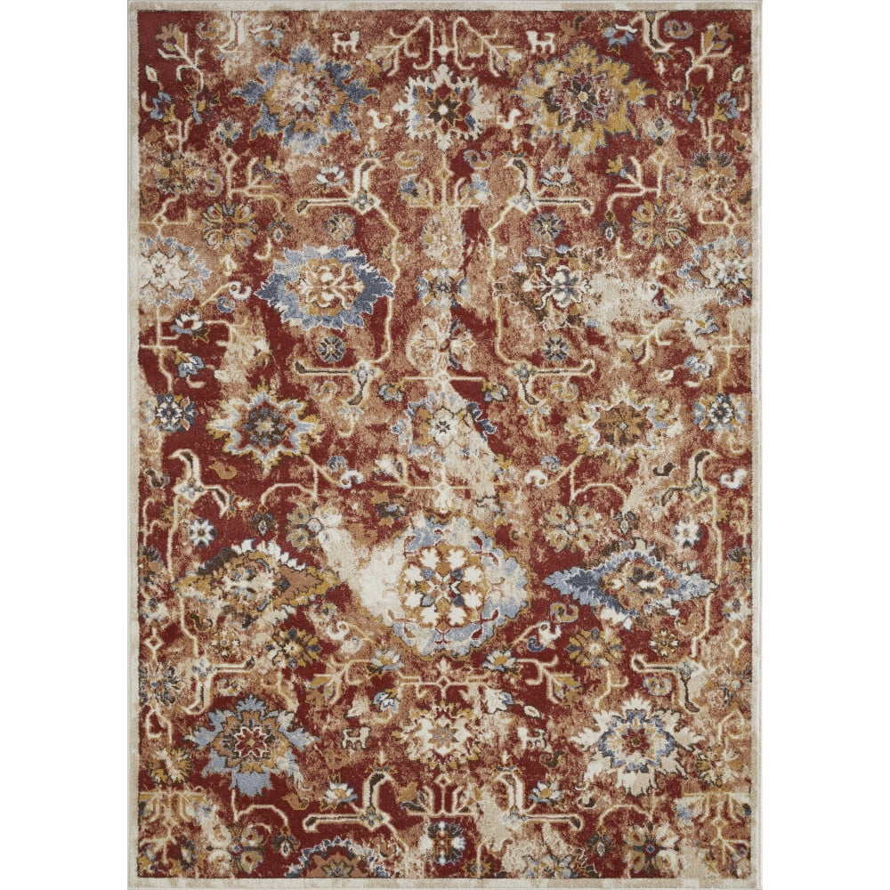 Loomaknoti Alsbrooke Amibell 9' x 12' Orange/Red Tribal Indoor Area Rug