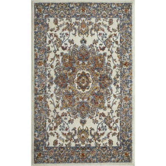 Loomaknoti Alsbrooke Amrenta 3' x 5' Ivory Oriental Indoor Accent Rug