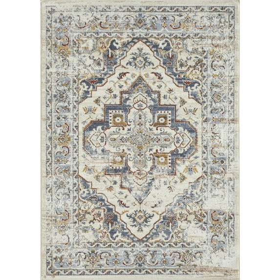 Loomaknoti Alsbrooke Bartleigh 3' x 5' Ivory Oriental Indoor Accent Rug