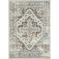 Loomaknoti Alsbrooke Bartleigh 4' x 6' Ivory Oriental Indoor Polypropylene Area Rug