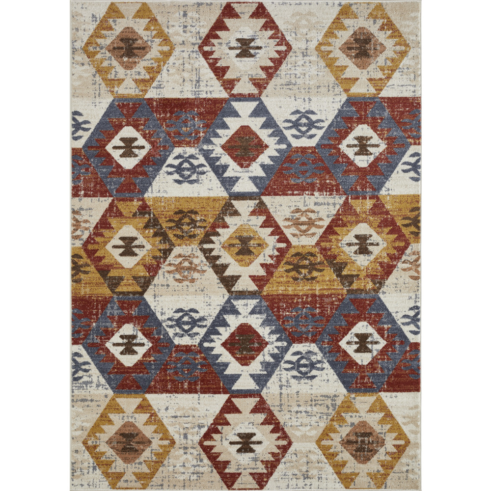 Loomaknoti Alsbrooke Bradin 9' x 12' Orange Tribal Indoor Area Rug