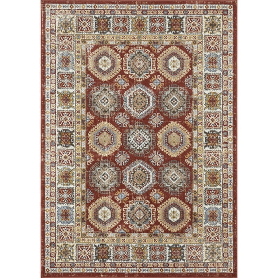 Loomaknoti Alsbrooke Delary 5' x 7' Blue Oriental Indoor Polypropylene Area rug