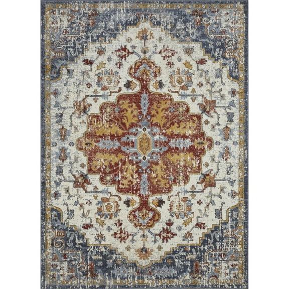 Loomaknoti Alsbrooke Kapirah 9' x 12' Blue Oriental Indoor Area Rug