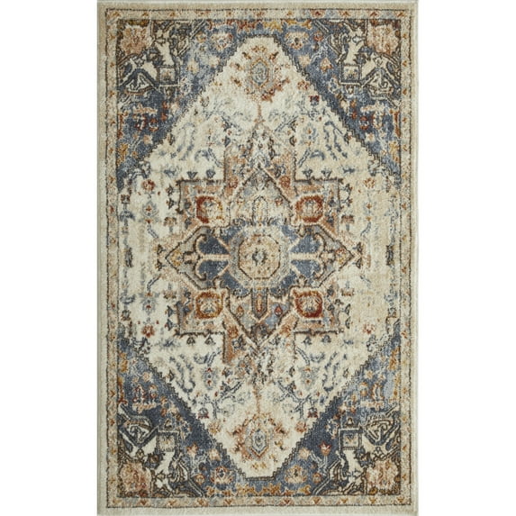 Loomaknoti Alsbrooke Obinda 3' x 5' Beige Oriental Indoor Accent Rug