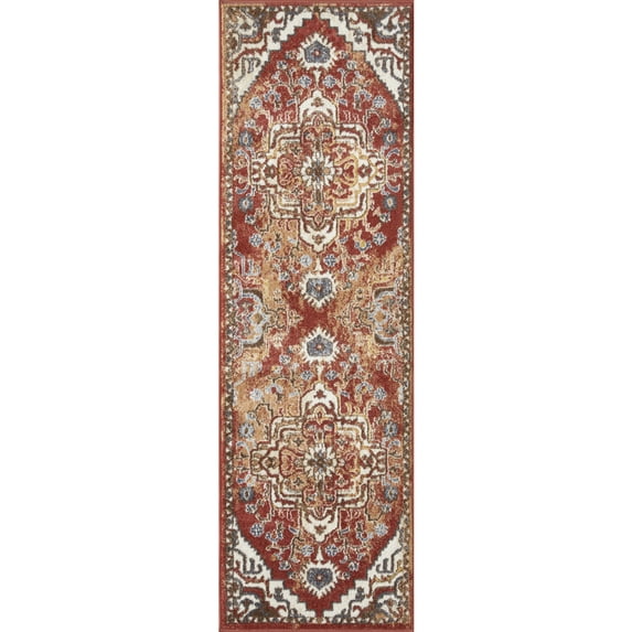 Loomaknoti Alsbrooke Zailorn 2' x 7' Red Persian Indoor Runner Rug