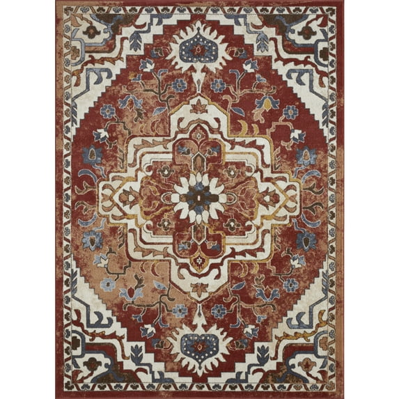 Loomaknoti Alsbrooke Zailorn 6' x 9' Oriental Indoor Area Rug , Orange/Red
