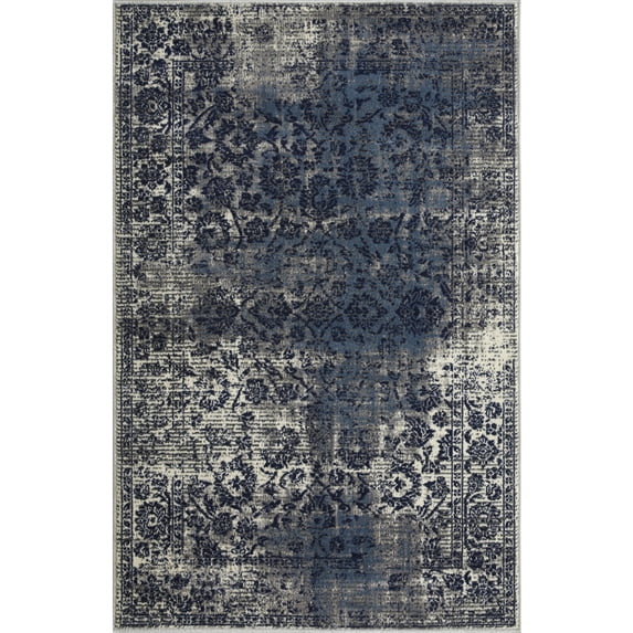 Loomaknoti Aysal Alazah 3' x 5' Gray Floral Indoor Accent Rug