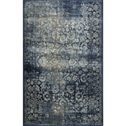 Loomaknoti Aysal Alazah 3' x 5' Blue Floral Indoor Accent Rug