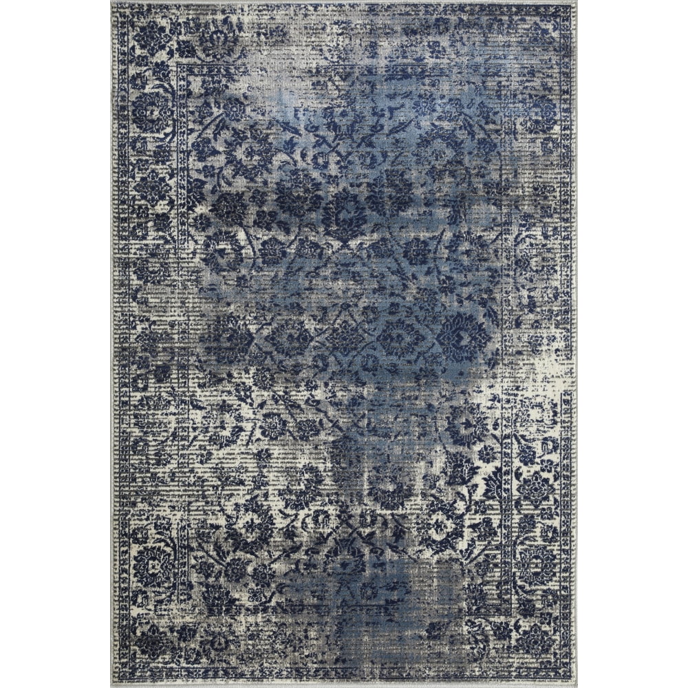 Loomaknoti Aysal Alazah 4' x 6' Gray Floral Indoor Area Rug