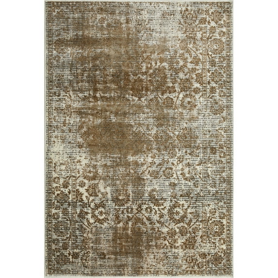 Loomaknoti Aysal Alazah 4' x 6' Beige Oriental Indoor Area Rug