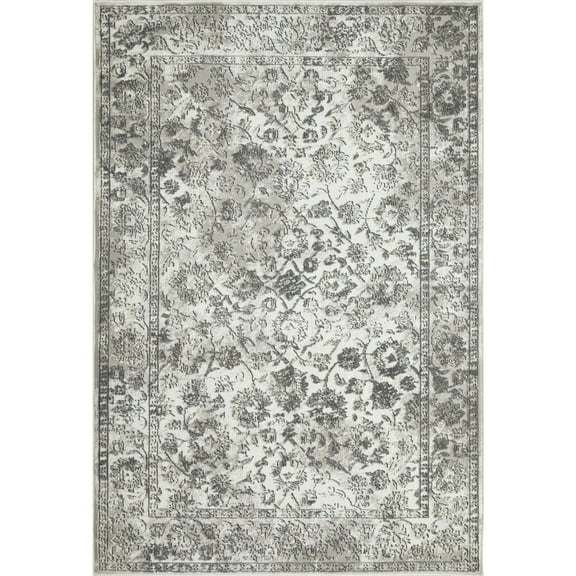 Loomaknoti Aysal Alazah 4' x 6' Grey Oriental Indoor Area Rug
