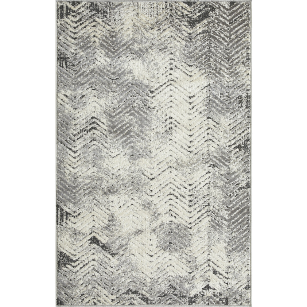 Loomaknoti Aysal Armelar 3' x 5' Grey Chevron Indoor   polypropylene Accent Rug