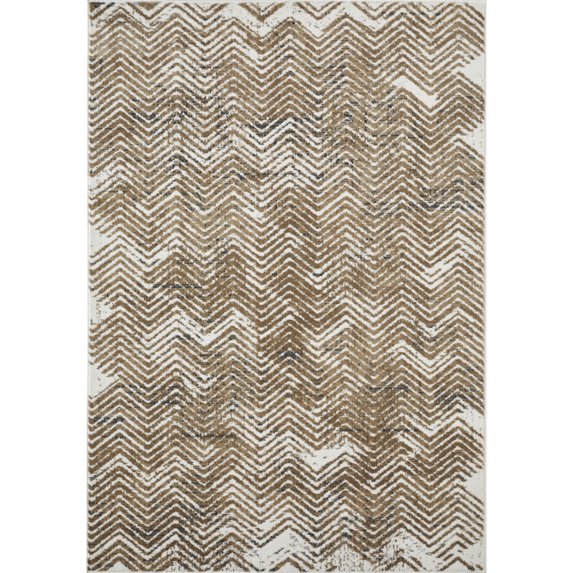 Loomaknoti Aysal Armelar 5' x 7' Beige Chevron Indoor Area Rug