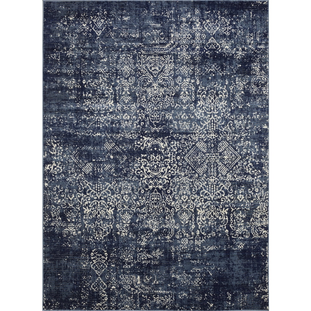 Loomaknoti Aysal Armilli 6' x 9' Distressed Indoor Area Rug, Blue
