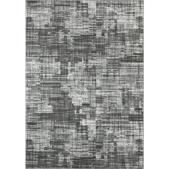 Loomaknoti Aysal Astern 5' x 7' Abstract Indoor Area Rug , Gray/Cream