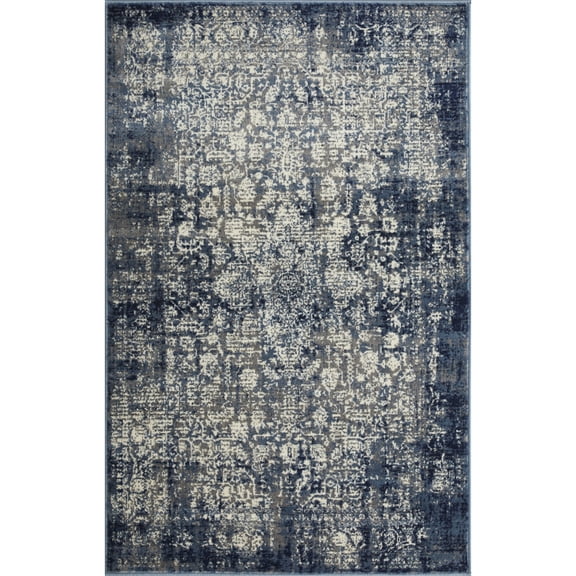 Loomaknoti Aysal Athna 3' x 5' Blue Oriental Indoor Accent Rug