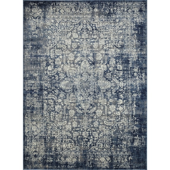 Loomaknoti Aysal Athna 6' x 9' Blue Oriental Polypropylen Indoor Area Rug