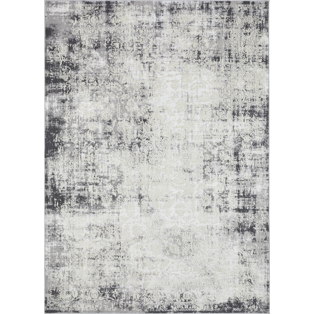 Loomaknoti Aysal Athna 9' x 12' Distressed Indoor Area Rug , Gray/Cream