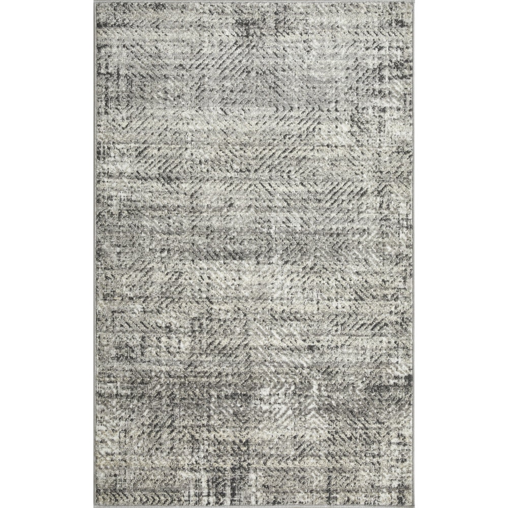 Loomaknoti Aysal Azebella 3' x 5' Gray Geometric Indoor Accent Rug
