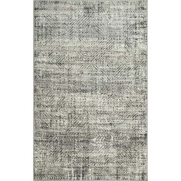 Loomaknoti Aysal Azebella 3' x 5' Geometric Indoor Accent Rug , Gray/Cream
