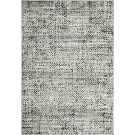 Loomaknoti Aysal Azebella 4' x 6' Gray Geometric Indoor Area Rug