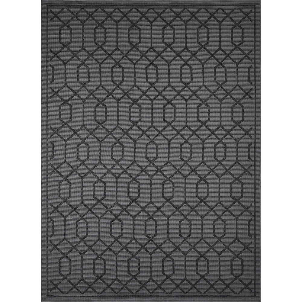 Loomaknoti Breyleigh Chendler 6' x 9' Grey Trellis Indoor Polypropylene ...