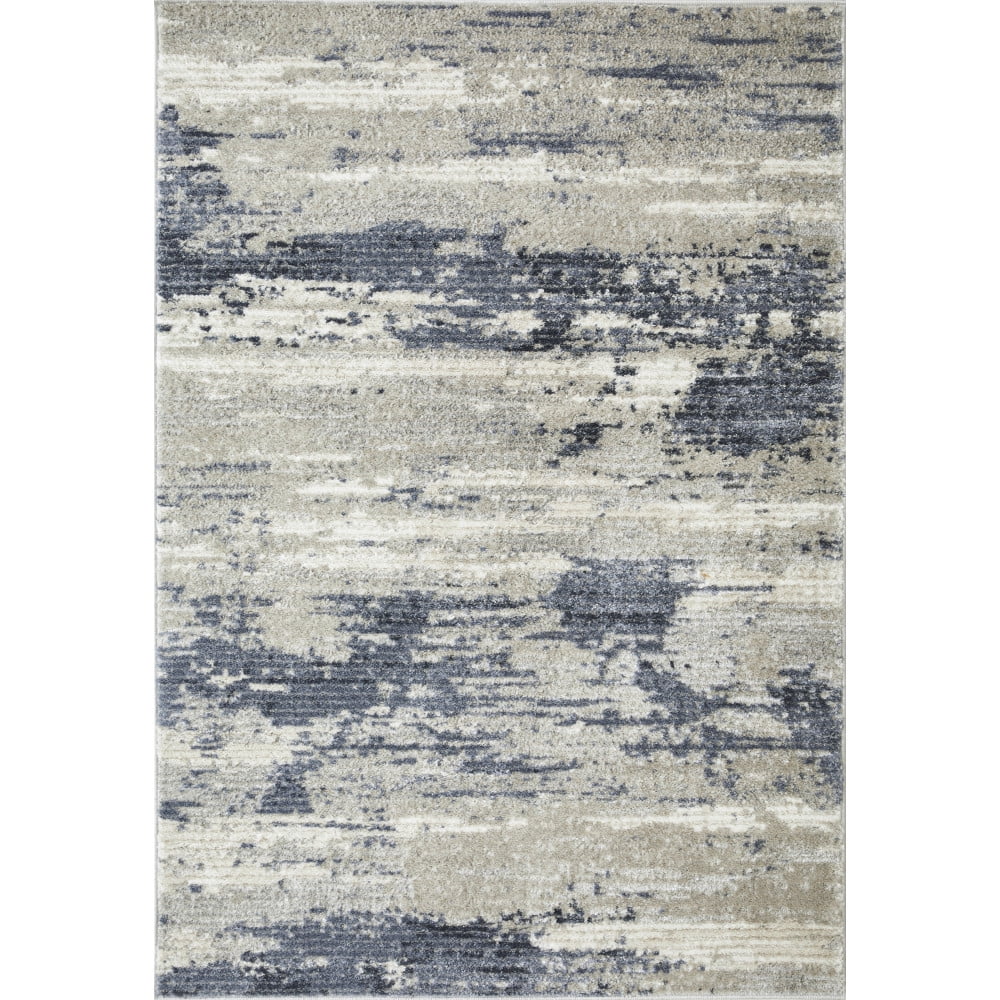 Loomaknoti Carleigh Arnald 4' x 6' Blue Abstract Indoor Area Rug