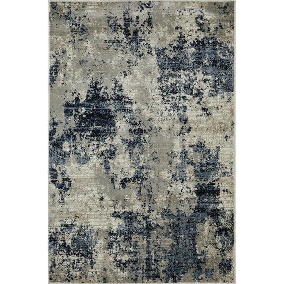 Loomaknoti Celena Alimon 5' x 7' Blue Abstract Indoor Area Rug