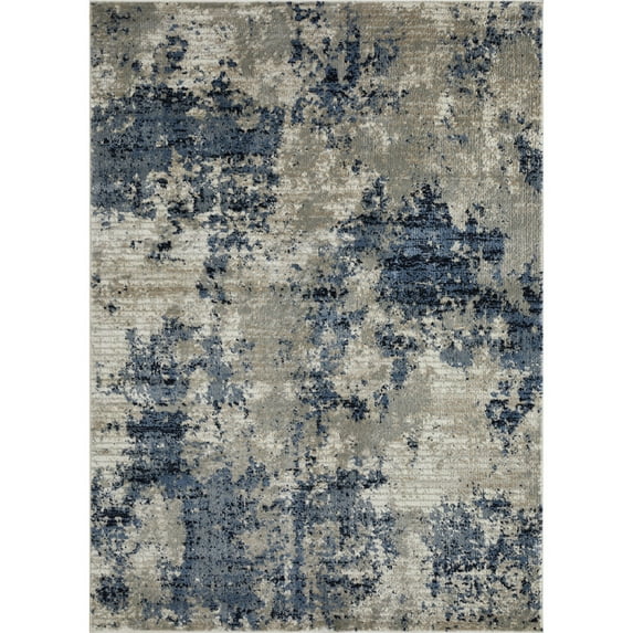 Loomaknoti Celena Alimon 8' x 10' Blue Abstract Indoor Area Rug