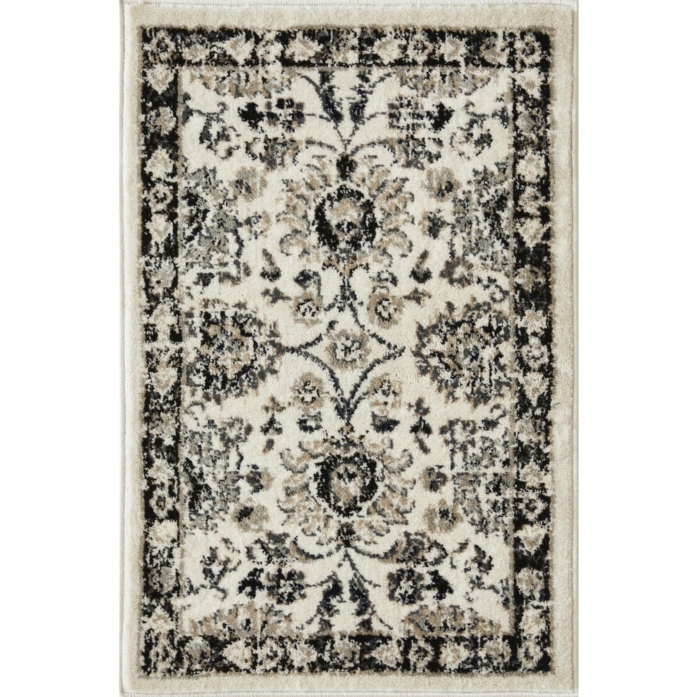 Loomaknoti Celena Ashbil 2' x 3' Floral Indoor Runner Rug , Cream/Blue