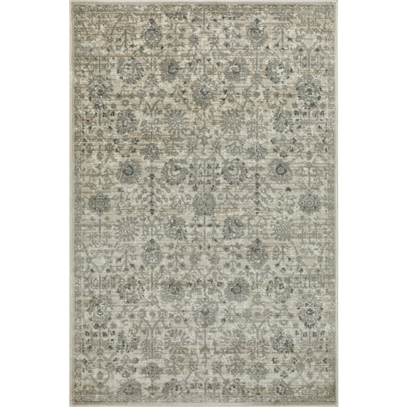 Loomaknoti Celena Asheley 5' x 7' Ivory Floral Indoor Area Rug