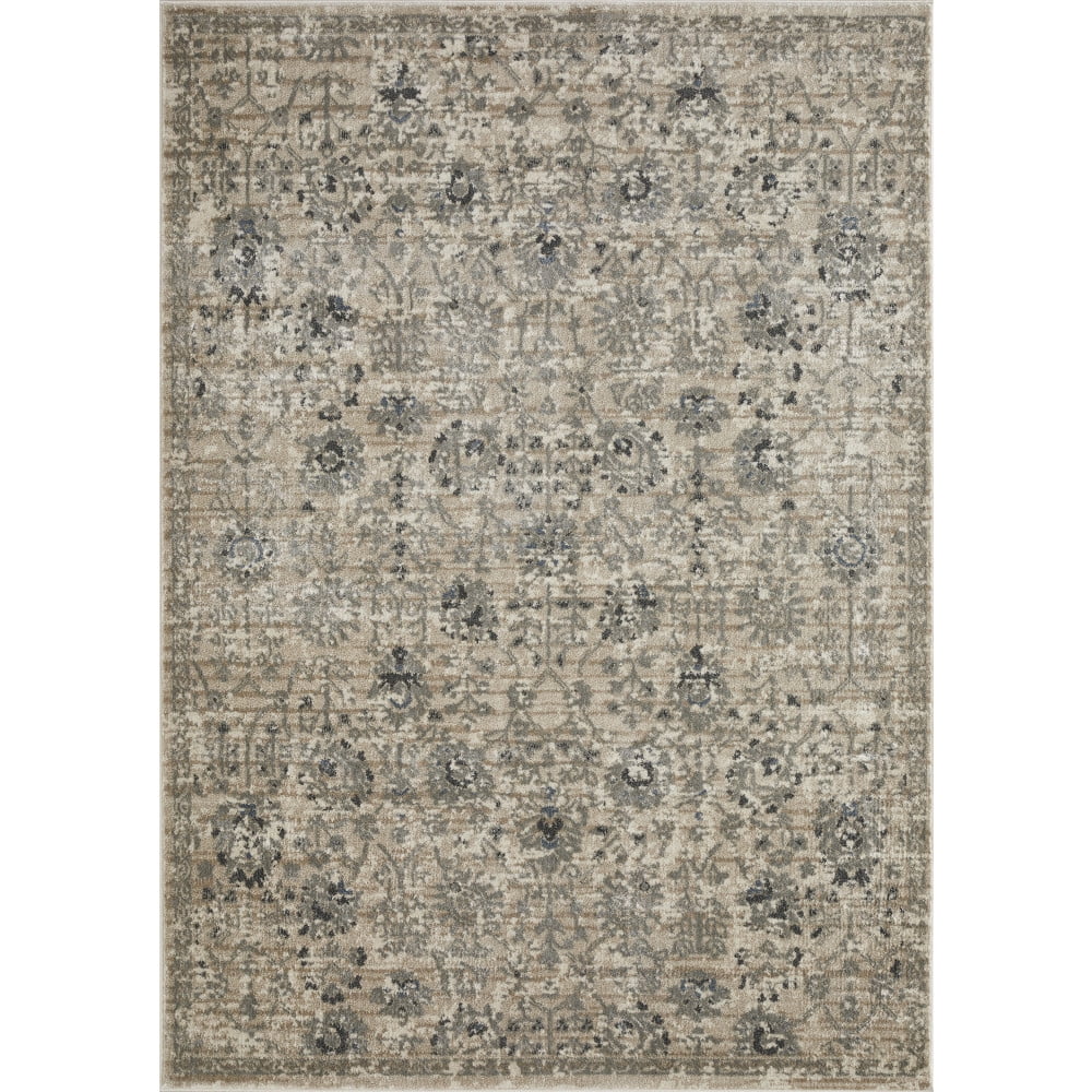 Loomaknoti Celena Asheley 9' x 12' Ivory Floral Indoor Area Rug