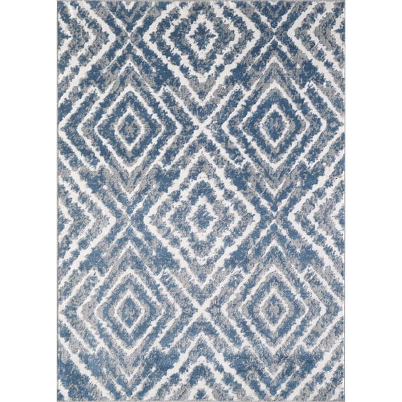 Loomaknoti Darfeld Marinell 6' x 9' Blue Geometric Indoor Area Rug