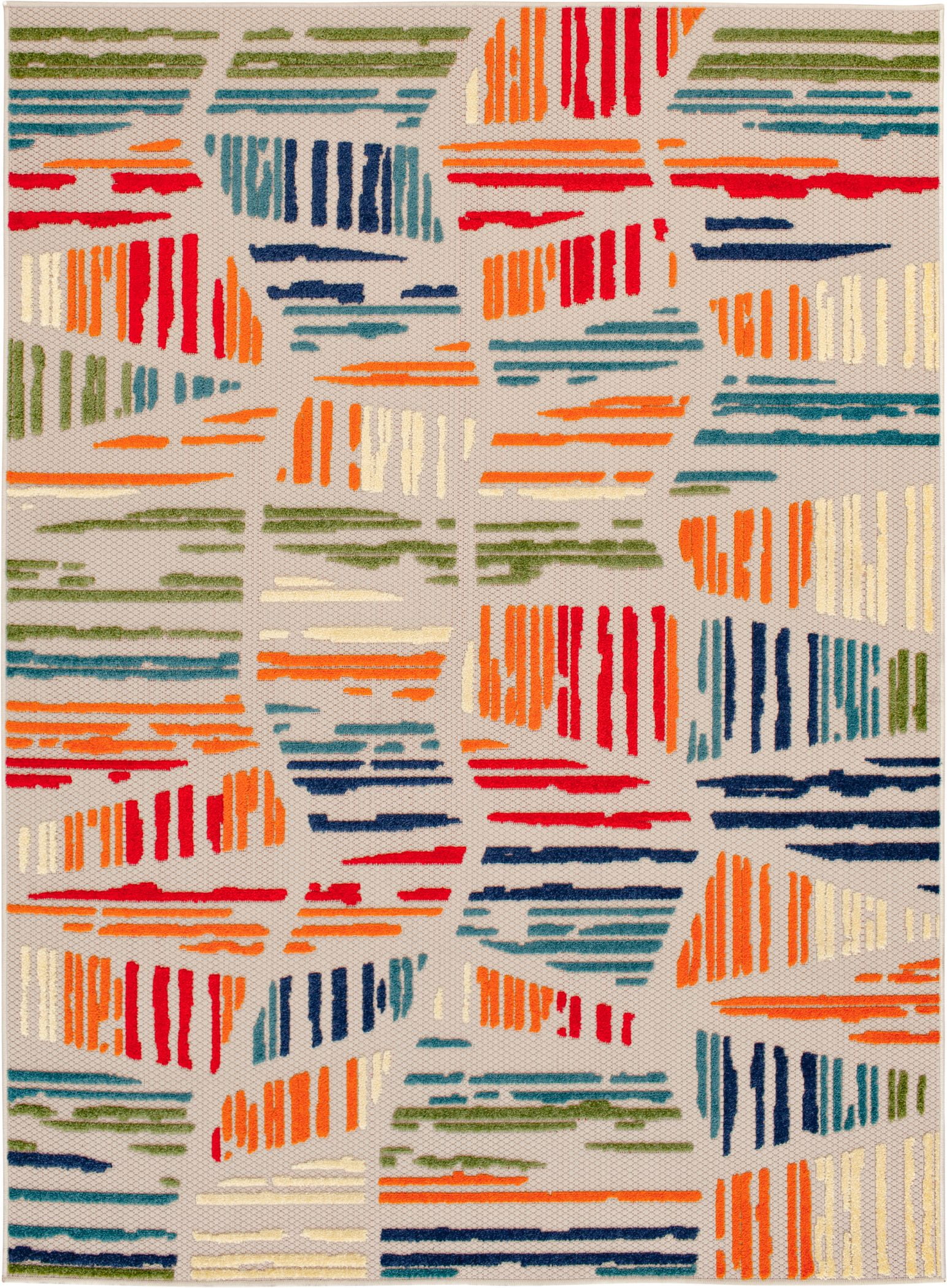 Loomaknoti Fontana Parkia 9' x 12' Geometric Indoor/Outdoor Area Rug , Cream/Red