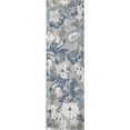 thumbnail image 1 of Loomaknoti Fortune Bethanzi 2' x 7' Gray Floral Indoor/Outdoor Runner Rug, 1 of 7