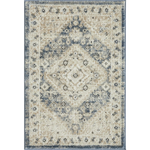 Loomaknoti Kehleigh Abagail 2' x 3' Beige Oriental Indoor Accent Rug