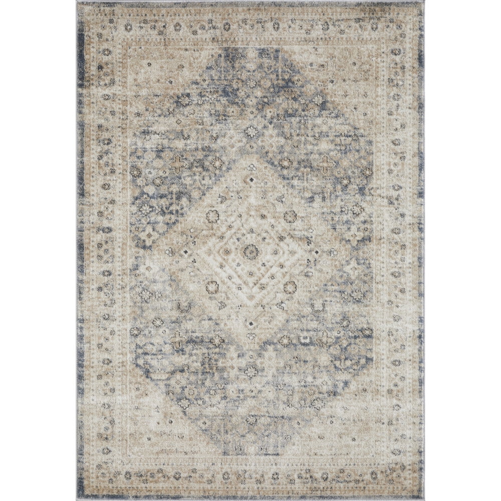 Loomaknoti Kehleigh Abagail 5' x 7' Beige Oriental Indoor Area Rug